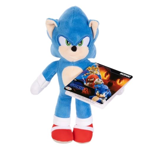 JAKKS Pacific Sonic The Hedgehog Sonic 3 Movie - 22,9 cm Basic Plush Sonic von Jakks Pacific