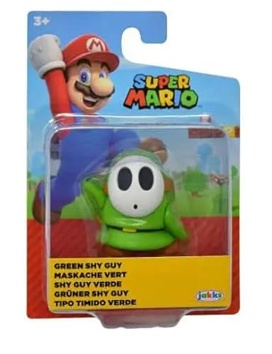 JAKKS Pacific World of Nintendo Super Mario Bros Green Shy Guy 6,3 cm Actionfigur von Jakks Pacific