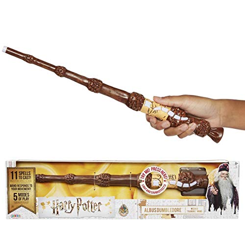 Harry Potter 73212 Dumbledore's magischer Zauberstab mit Funktion, 38 cm, braun von Jakks Pacific