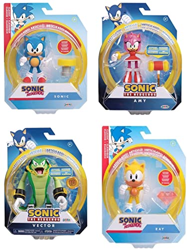 Jakks Pacific Packung mit 6 Figuren, Serie 10, Sonic The Hedgehog, 10 cm, Sortiert von Jakks Pacific