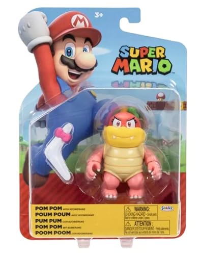 Jakks Pacific Super Mario 10,2 cm große Actionfigur Pom Pom mit Bumerang von Jakks Pacific