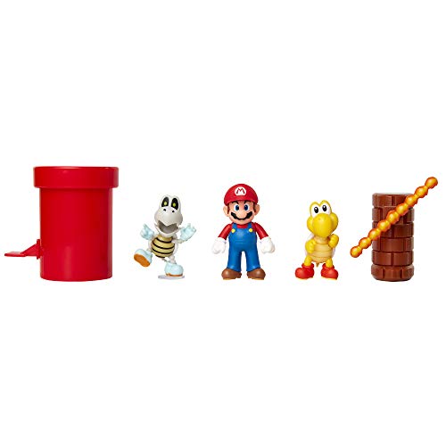 Jakks Pacific Dungeon Diorama Set, 6 cm Super Mario - Set de Figuras Mundo Dungeon Bunt von World of Nintendo