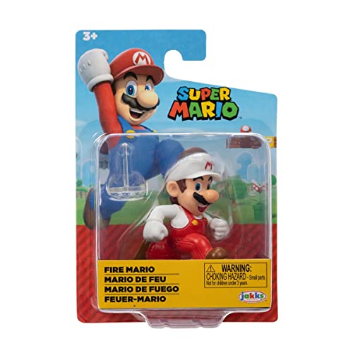 Jakks Pacific World of Nintendo Super Mario 2,5 Zoll Actionfigur Feuer laufender Mario von Jakks Pacific