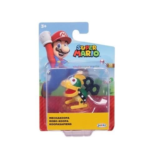 Nintendo Super Mario Bros Figur mit Gelenken, 6,3 cm, Figuren Robo-Koopa/Mechakoopa von Jakks Pacific