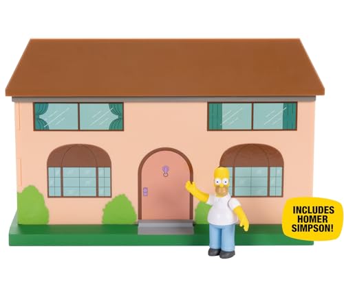 DIE Simpsons Wohnzimmer-Diorama-Haus-Spielset von JAKKS Pacific, inkl. 6 cm großer Homer-Figur und Zubehör, lustige interaktive Funktionen, für Kinder und Sammler von Disney