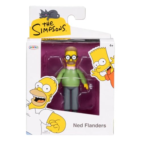 The Simpsons Wave 1 Ned Flanders 2,5 Zoll Minifigur von Jakks Pacific