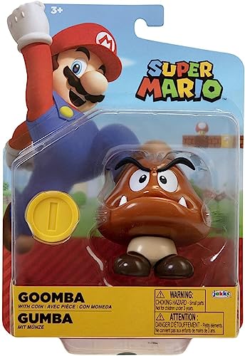 World of Nintendo – Super Mario – Figur mit Gelenken, 10,2 cm + Zubehör – Goomba + Stück World of Nintendo – Super Mario – Figur mit Gelenken, 10,2 cm + Zubehör – Goomba + Stück von Jakks Pacific