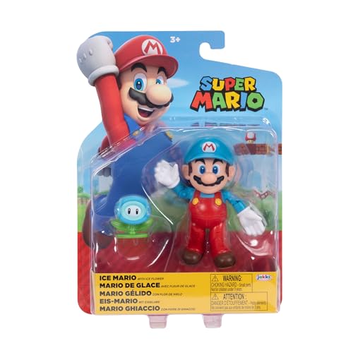 World of Nintendo 4 Actionfigur-Zubehör Ice Mario Flower von Super Mario