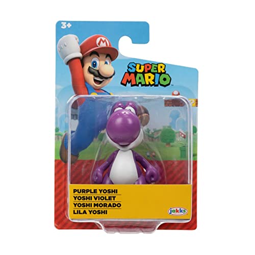 World of Nintendo – Super Mario – Figur mit Gelenken, 6,3 cm – Figur Yoshi, Violett von Jakks Pacific