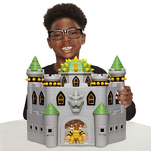 Jakks Pacific - JPA40020 - Nintendo Super Mario großes Spielset - Bowser´s Schloss - inkl. 6cm Bowser Figur, Mehrfarbig, 400204 von Jakks Pacific