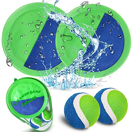 Jalunth Klettballspiel Klettball Strandspielzeug Strandspiele Wurfspiel Kinder Erwachsene Garten Outdoor Draußen Strand Spielzeug Spiele Geschenke 2 3 4 5 6 7 8 9 10 Jahre Mädchen Junge Ostergeschenke von Jalunth