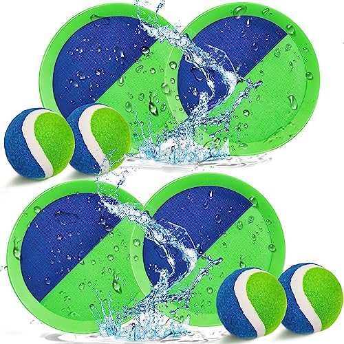 Jalunth Klettballspiel Klettball Strandspielzeug Strandspiele Wurfspiel Kinder Erwachsene Garten Outdoor Draußen Strand Wasserdicht Spielzeug Spiele 3 4 5 6 7 8 9 Jahre Mädchen Junge Ostern Geschenke von Jalunth