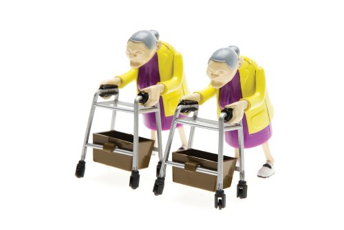 Oma-Rennen / Racing Grannies - rasende Oma - 2 Renn Omas im Rollator Rennen als Geschenk von Mags