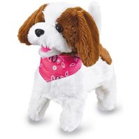 JAMARA 460340 Lucky RC Plüschhund Weiß-Braun 27MHz von Jamara