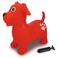 JAMARA 460454 Hüpftier Hund rot mit Pumpe von Jamara