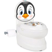 JAMARA 460960 Meine kleine Toilette Pinguin mit Spülsound und Toilettenpapierhalter von Jamara