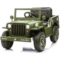 JAMARA 461815 Ride-on Jeep Willys MB Army grün 12V von Jamara