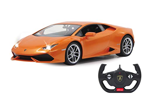 Jamara 404562 Lamborghini Huracán 1:14 40MHz-offiziell lizenziert, ca 1 Std. Fahrzeit bei 11 Km/h, LED, Perfekt nachgebildete Details, detaillierter Innenraum,hochwertige Verarbeitung, orange von JAMARA