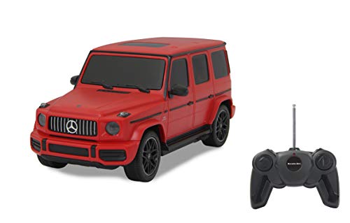 JAMARA 405193 - Mercedes-AMG G63 1:24 2,4GHz - offiziell lizenziert, ca zu 1 Stunde Fahrzeit bei ca. 9 Km/h, perfekt nachgebildete Details, hochwertige Verarbeitung, Rot von JAMARA