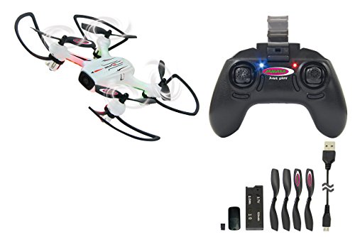 JAMARA 422027 - Angle 120 WideAngle Drone Altitude HD FPV Wifi 2,4 - 120° Weitwinkel Wifi FPV HD Kamera (720p) mit Photo-/Videofunktion, wechselbarer 4 GB Micro SD-Karte Altitude Hold Adjustment von JAMARA