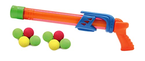 Jamara 460312 Mc Fizz Wasserpistole Fizzy Balls orange 2in1 Mit Softbällen, Wasser spritzen oder Bälle schießen, Pumpsystem, Spritzreichweite bis zu 7 m - Ballreichweite bis zu 9 m von JAMARA