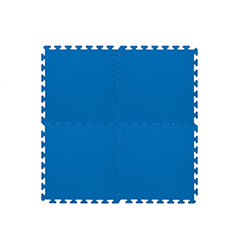 JAMARA 460421 - Puzzlematten blau 50 x 50 cm 4tlg. - kinderleichtes Stecksystem, ca. 1 x 1m, erweiterbar, geeignet als Spielmatte / Kälteschutz, rutschsicherer Untergrund, abwaschbar, strapazierfähig von JAMARA