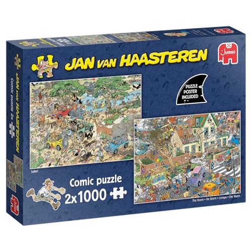 Jan van Haasteren - Safari & Sturm - 2x1000 Teile Puzzle - Puzzle für Erwachsene Jan van Haasteren - Safari & Sturm - 2x1000 Teile Puzzle - Puzzle für Erwachsene von Jan van Haasteren