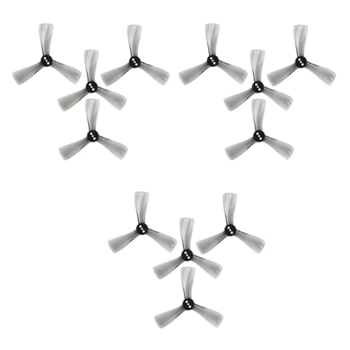 Janasiba 12 x für Nazgul Cine 2525 2,5 Zoll Tri-Blade / 3 Blade Propeller Prop CW CCW für FPV ProTek25 Drohne, Grau von Janasiba