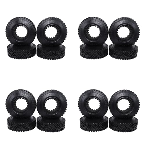 Janasiba 16 Stück Serie Fernbedienung 1:10 Crawler Reifen Beadlock Wheels Gummireifen 1,9 Reifen 98 mm für Fernbedienung Auto Axial SCX10 von Janasiba