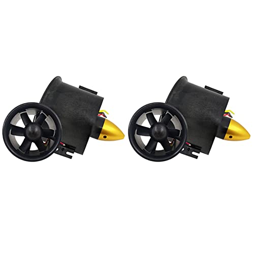 Janasiba 2X 70mm Kanal GebläSe Einheit mit 3000KV 6 Blatt Bürstenlos Outrunner Motor für RC EDF Jet Airplane von Janasiba