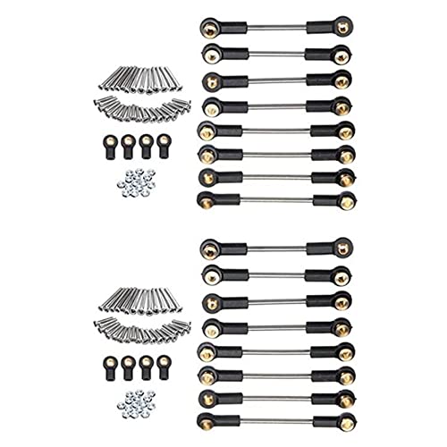 Janasiba 2X Upgrade Ersatzteil Metall AufhäNgung Toe VerknüPfung Spurstangen Satz für 1/16 C14 C24 RC Auto Teile von Janasiba