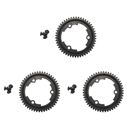 Janasiba 3 x für Harden Steel 50T 1Mod Zahnrad, Haupt-Zahnrad, für ferngesteuertes Auto, 1/5 1/7 XO-1 1/10 E- VXL von Janasiba