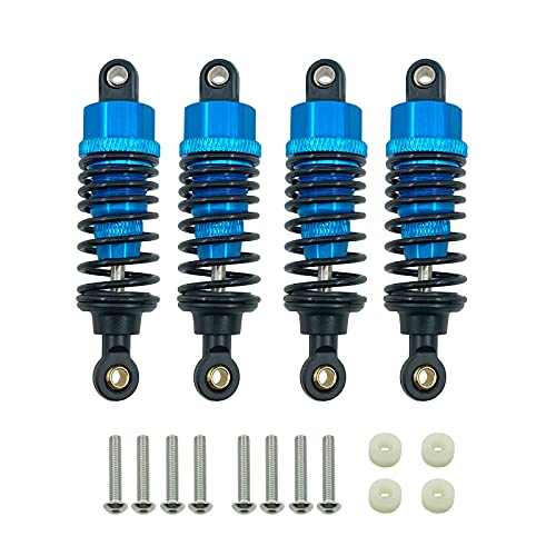 Janasiba 4 StüCk Aluminium Legierung Stoß DäMpfer DäMpfer Set FüR TT-01 TT01 TT-02 TT02 1/10 RC Auto Upgrade Teile,Blau von Janasiba