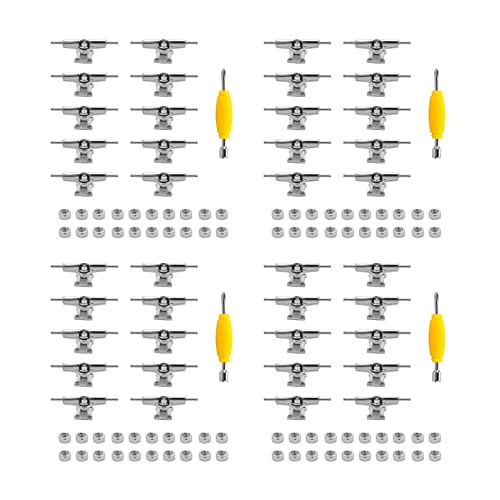 Janasiba 40 Stücke 29 mm Fingerboard Trucks Finger Skateboard Deck mit Muttern mit Schraubenschlüssel Schraubendreher für Finger Skateboards Janasiba 40 Stücke 29 mm Fingerboard Trucks Finger Skateboard Deck mit Muttern mit Schraubenschlüssel Schraubendreher für Finger Skateboards von Janasiba
