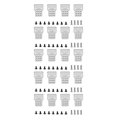 Janasiba 5 x Sitzverlängerung für Stoßdämpfer, verstellbar, aus Metall, für C14 C24 C34 C44 B14 B16 B24 B36 1/16 Teile RC Auto, Silber von Janasiba