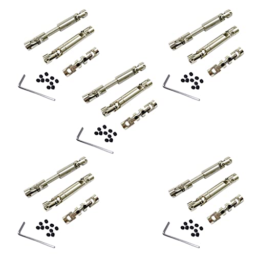 Janasiba 5 x Universal-Antriebswelle aus Metall CVD für MN86K MN86KS MN86 MN86S MN G500 1/12 Fernbedienung Upgrade Autoteile Zubehör von Janasiba