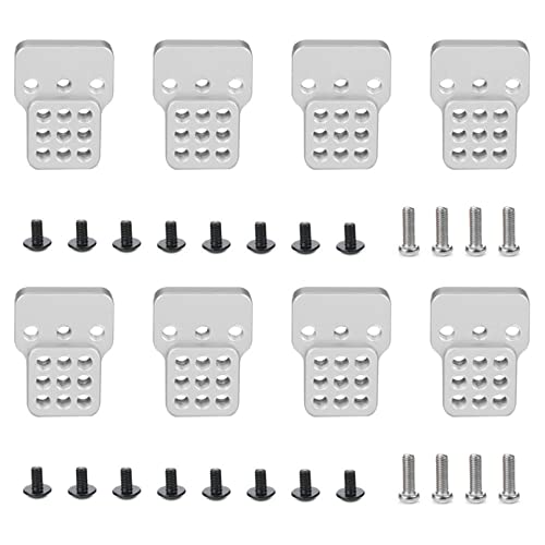 Janasiba 8X Metallverstellbarer StoßDäMpferhalterungs-Verlängerungssitz fürWPL C14 C24 C34 C44 B14 B16 B24 B36 1/16 Silber von Janasiba