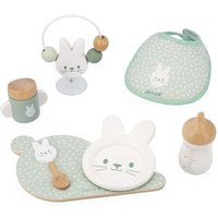 Puppen-Fütterset – 7-teiliges Puppenbaby-Zubehör mit Rassel Puppen-Fütterset – 7-teiliges Puppenbaby-Zubehör mit Rassel von JURATOYS