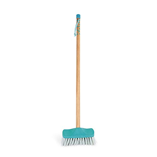 Janod - From 3 years old - Happy Garden - Large Plastic and Wooden Broom - Imitation Toy - J03189, Blau von Janod