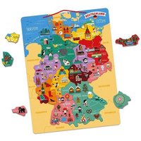 JANOD J05477 Magnetische Landkarte Deutschland - 79 Teile von Janod