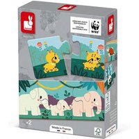 JANOD J08636 Assoziationsspiel - 30-teiliges Tierpuzzle - WWF®-Partnerschaft von Janod