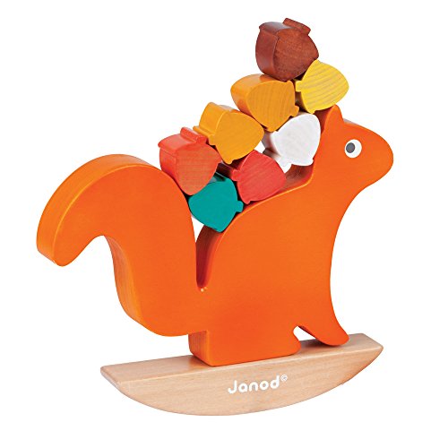 Janod - Nutty Balance Game - Wooden Early - Learning Balance Toy - Educational Game - Fine Motor Skills - 18 Months - J08126, Einfarbig von Janod