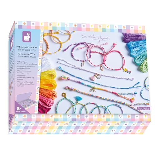 Janod - Regenbogenarmband-Set - Kreativset - Kinderspiel zur Kreativen Entfaltung - Basteln für Kinder - Kreatives Hobby Kinder ab 8 Jahre - J09134 von Janod