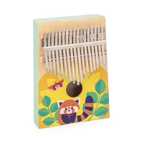 Janod - Holz Kalimba - Musikalische Früherziehung und Imitation - 17 Metallschlüssel - Kalimba für Kinder mit süßen Klängen - Ab 3 Jahre, J07659 von Janod