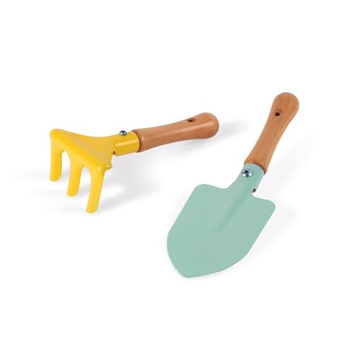 Janod J03182 Happy Garden Gartenwerkzeug-Set, Mehrfarbig von Janod