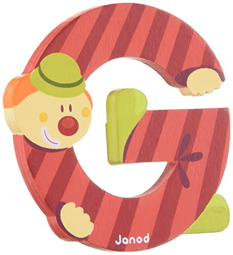 Janod J04548 G Party B004XS8GN8 Wooden Clown Letter, Multicolour, one Size Janod J04548 G Party B004XS8GN8 Wooden Clown Letter, Multicolour, one Size von Janod