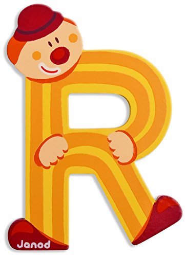 Janod J04559 R B004XS8HR8 Wooden Clown Letter, Multicolour von Janod