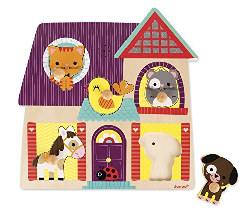 Janod J07078 Wooden Musical Puzzle, My Little Friends von Janod