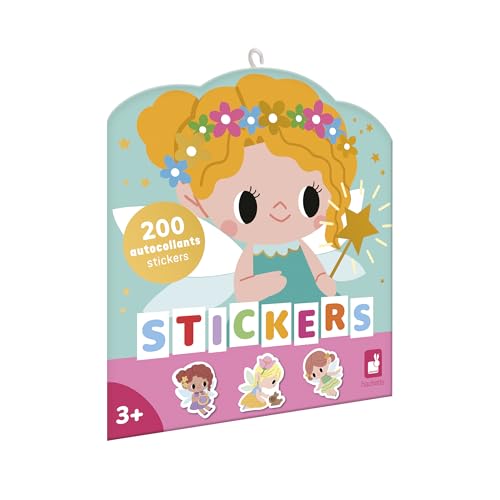 Janod - 200 Gummibärchen - Selbstklebende Sticker - Thema Feen - Ab 3 Jahren - Kreative Freizeitgestaltung Kinder - Lernen für Feinmotorik und Konzentration - J09195 von Janod