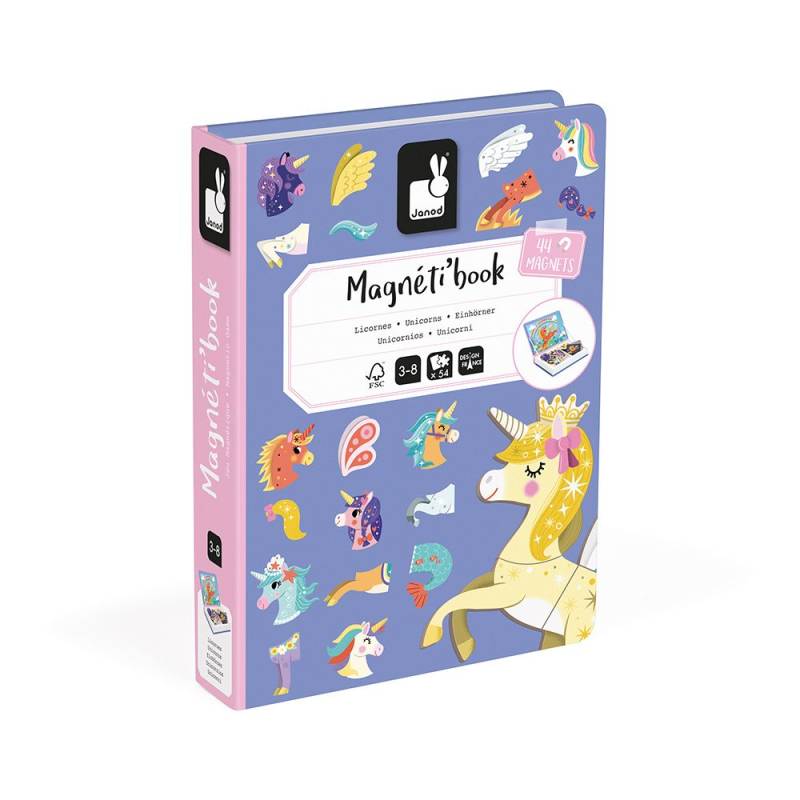 Janod Magneti'Book Einhorn Magnet-Set 44 Teile von Janod